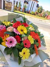 Букет цветов из:  Герберы #REPLACE_PRED# Варениковской