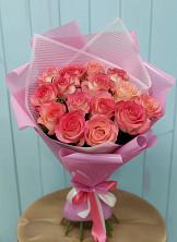 Букет 15 Розовых роз Равель в Варениковской